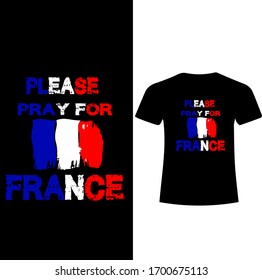 Please Pray For The France-Corona Virus T-shirt Vector.