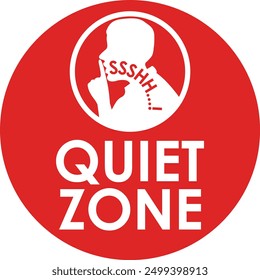  please quite zone signage vector illustration ready to print