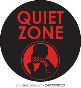  please quite zone signage vector illustration ready to print