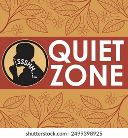  please quite zone signage vector illustration ready to print