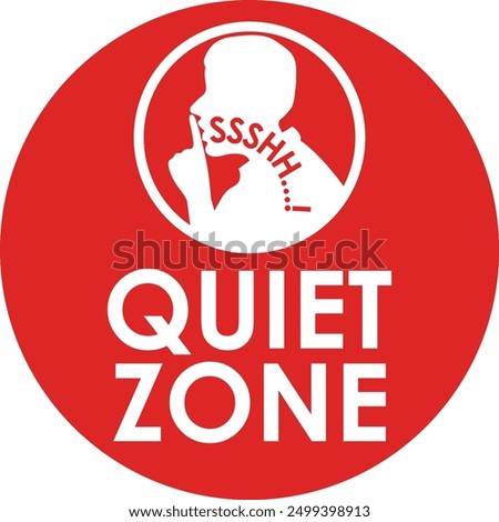  please quite zone signage vector illustration ready to print