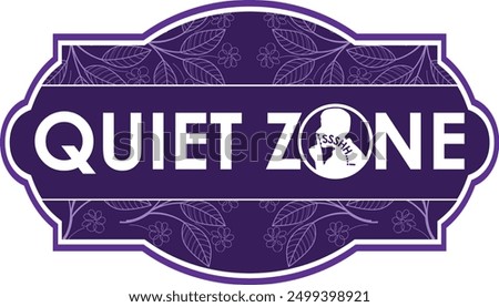  please quite zone signage vector illustration ready to print