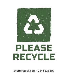 Recicle o vetor do crachá com o símbolo ecológico verde