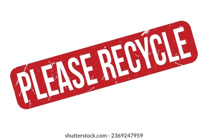 Please Recycle Rubber Stamp Seal Vector
