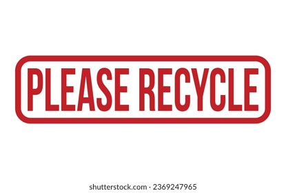 Please Recycle Rubber Stamp Seal Vector