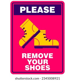 Please Remove Your Shoes, sticker vector