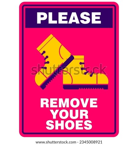 Please Remove Your Shoes, sticker vector