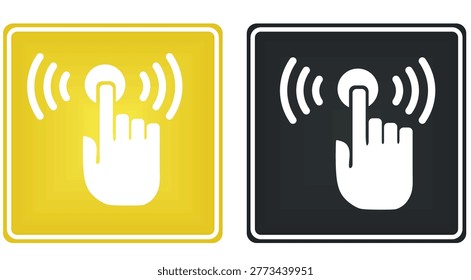 Please ring sign. vector illustration