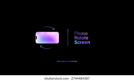 Please rotate your phone orientation. Rotate your screen for better experience. This video is horizontal. Smartphone Rotate Design.