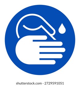 Por favor, desinfecta tus manos aquí. Señal de seguridad de higiene.