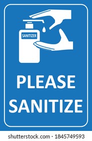Please Sanitize your hands Sign