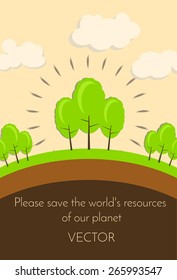 Please save the world's resources of our planet