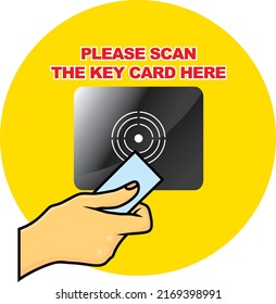 please scan the key card siged