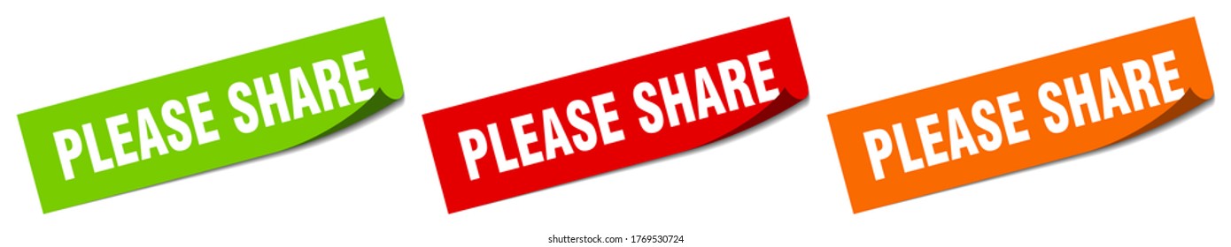 please share sticker. please share square isolated sign. please share label