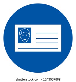 Please Show Your Permit Card Symbol Sign, Vector Illustration, Isolated On White Background Icon. EPS10