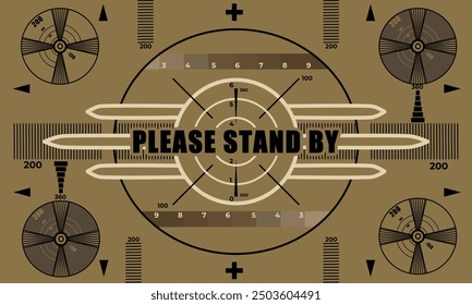 Die "Please Stand By"-Karten, die häufig als einfache Text- oder Grafikbildschirme angesehen werden, werden von Fernsehsendern oder Netzwerken verwendet, wenn sie während einer Sendung auf technische Schwierigkeiten stoßen. 