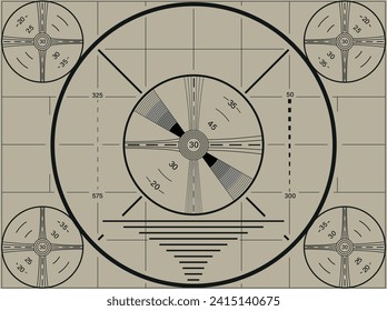 Bitte stehen Sie zu, TV-Signalprogramm. Statisches altes TV-Symbol. Re-Re-TV-Bildschirm-Einstellgrafik.