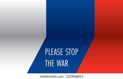 Please stop the war - Illustration in the colors of the Russian flag