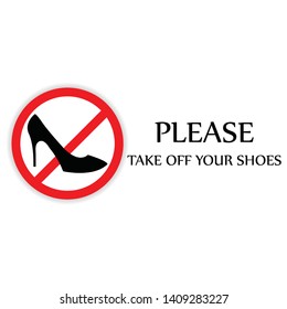 PLEASE TAKE OFF YOUR SHOES SIGN