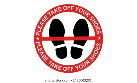 Please Take Off Your Shoes, black and red isolated silhouette