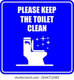 Please the toilet clean, sign vector