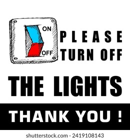 Please, turn off the lights, thank you, information vector