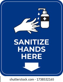 please use hand sanitizer before entering sign. sanitize your hands. vector illustration