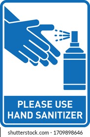 Benutzen Sie bitte die Vektorillustration des Handsanitizers