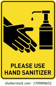 Benutzen Sie bitte die Vektorillustration des Handsanitizers