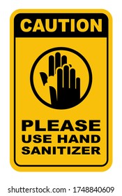 please use hand sanitizer sign