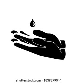 Bitte verwenden Sie das Symbol-Zeichen "Hands Sanitizer", Vektorgrafik, isolieren auf weißem Hintergrund. EPS10
