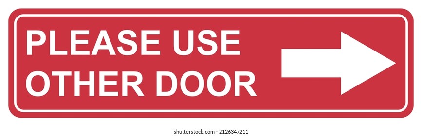 Por favor, utilice otro icono gráfico de puerta, etiqueta de información, ilustración vectorial de dirección de texto de aviso.