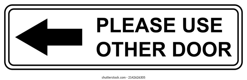 Please Use Other Door Graphic Icon Stock Vector (Royalty Free ...