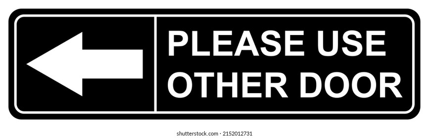 Please Use Other Door Graphic Icon Stock Vector (Royalty Free ...