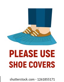 please wear shoe cover sign