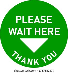 Please Wait Here Thank You Round Stock Vector (Royalty Free) 1737582479 ...