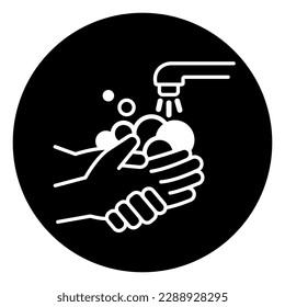 Please Wash Your Hand Symbol Sign,Vector Illustration, Isolated On White Background Label. EPS10 