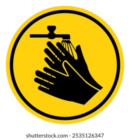 Please Wash Your Hand Symbol Sign, Vector Illustration, Isolate On White Background Label.EPS10