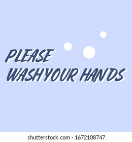 Please wash your hand. Wipe skin paper tissue. Disease prevention. Wash hand. Personal hygiene. White napkin.  Vector illustration. 