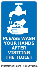 please wash your hands after visiting the toilet