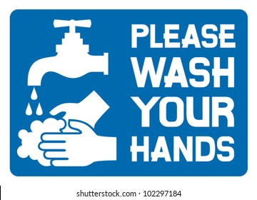 Please Wash Your Hands Sign 