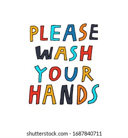 Please Wash Your Hands Sign Multi Stock Vector (Royalty Free ...