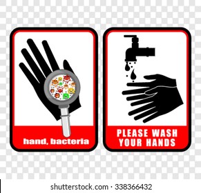 please wash your hands, sticker vector