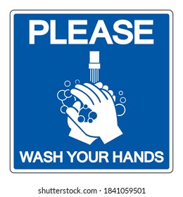 Please Wash Your Hands Symbol Signvector Stock Vector (Royalty Free ...