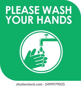 please wash your hands vector illustration ready to print