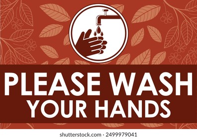please wash your hands vector illustration ready to print