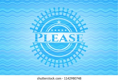 Please water badge background.