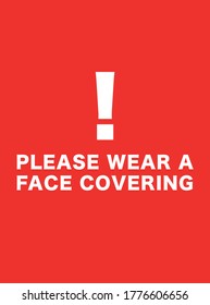 PLEASE WEAR A FACE COVERING: Wearing a face covering will become mandatory in shops and supermarkets in England from 24 July