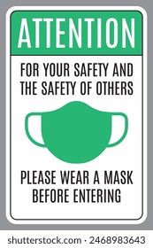 Please wear face mask sign