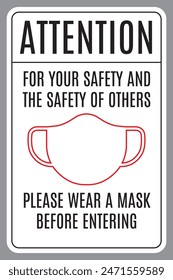 Please wear face mask sign